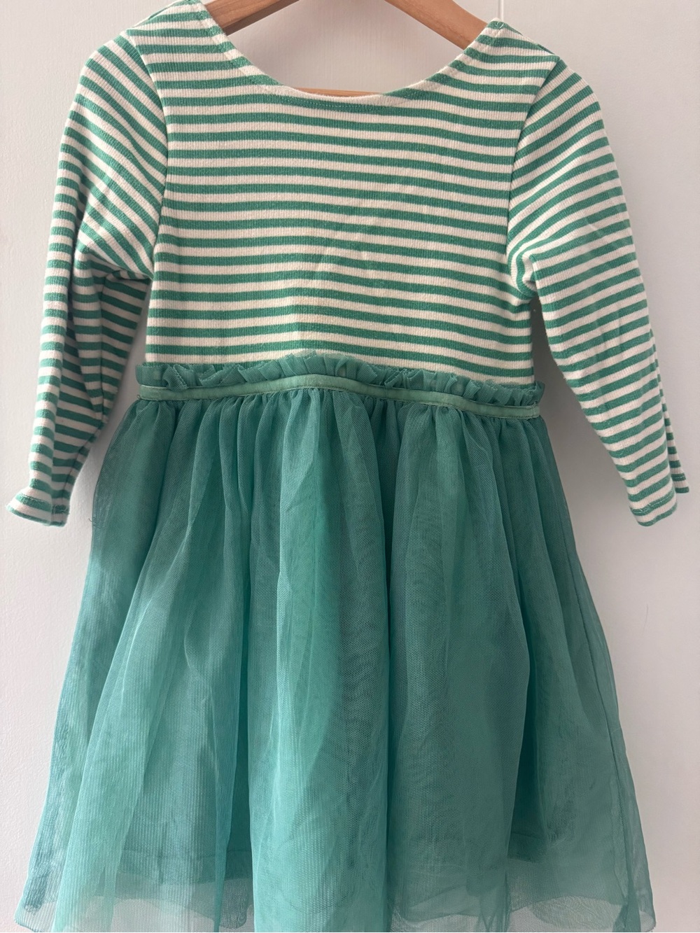 Mini Boden Tilly Rib Jersey Tulle Dress Size 4-5Y